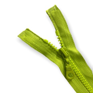 Chunky zip pistachio open ended or closed ended 4 cm - 80 cm, divisible or indivisible zip for Jacket, Chunky Zip