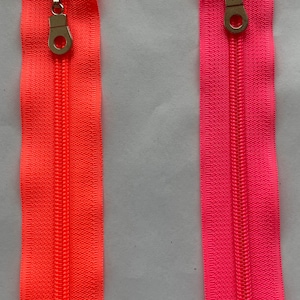 5 cm to 40 cm Neon Orange Pink - Neon Sweet Pink Closed Ended Nylon Heavy Duty Chunky Zip Upholstery Zip ,Dress Zip ,Zip Zipper