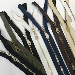 5 cm to 80 cm  (80 sizes) Open Ended Metal Black ,Blue ,Brown Navy ZIP Metal Zip metal zip