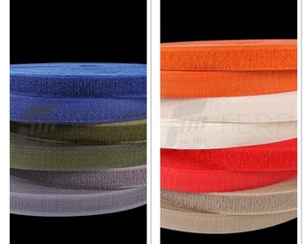 25 METERS  20mm  Sew-on Hook & Loop tape - Velcro Tape  Various Colours / Lengths available for wholesale