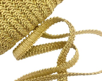 Upholstery Braid Gimp Trim gold 14 mm, Trim Sofa Trim Upholstery Trim