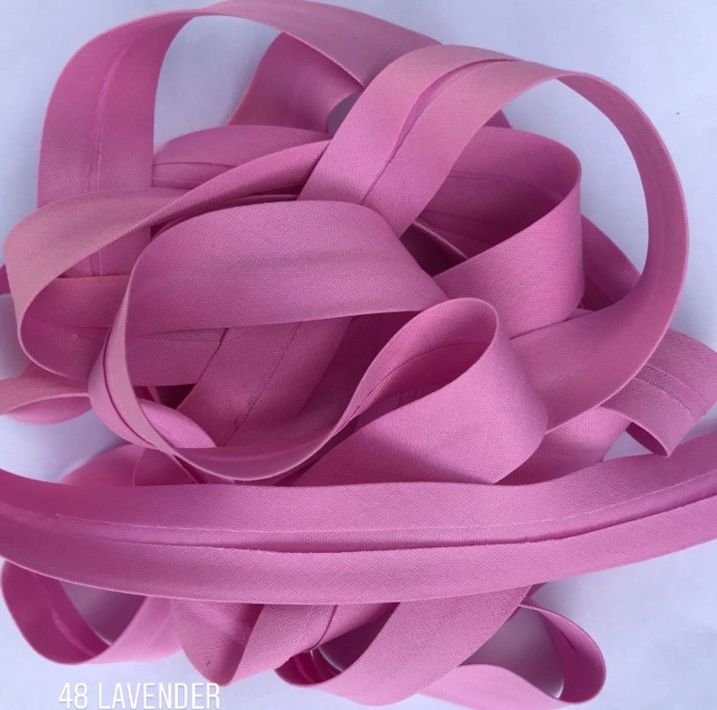 Soft Cotton Bias Binding FREE DELIVERY 80 Colours 20 mm folded Bias Binding %100 Percent Cotton Fold Over Tape 2cm image 8