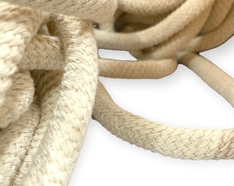 Cotton Cord Soft 12 mm, naturel non-chemical, organic