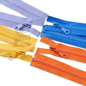 Closed Ended Chunky Zip 4 inch - 31 inch Zipper, divisible zipper, Kunststoff Reißverschluss teilbar, Chunky Zip