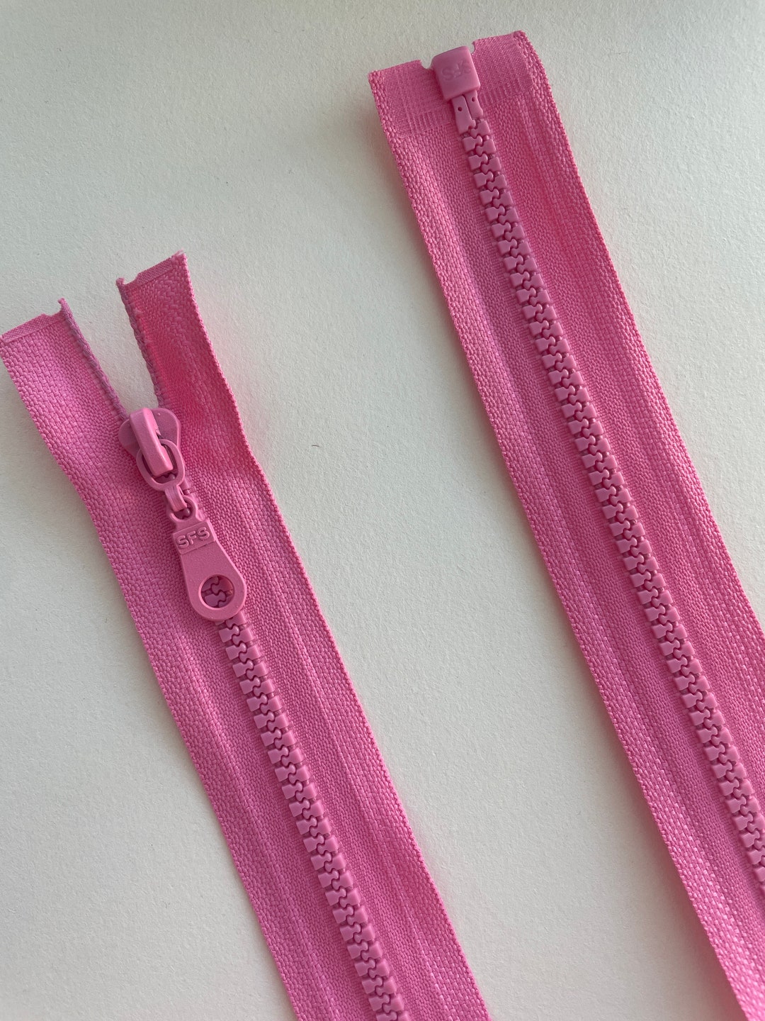Jacken-Reißverschluss Teilbar – 25cm Bis 80cm Länge, Farbe Altrosa | Kunststoff-Zipper Zum Nähen