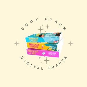 Pegatina digital de la pila de libros de damas de honor de Meghan Quinn