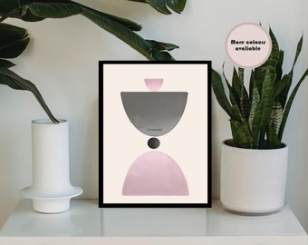 Minimal Art 'Scales' Pink | Wall Art | Room Decor | Digital Downloads