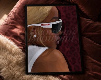 PRADA YOU | Black Girl Art | Wall Art | Room Decor | Digital Downloads