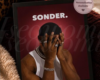 SONDER | Black Girl Art | Wall Art | Room Decor | Digital Downloads