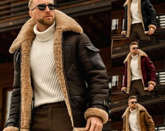 furred leather jacket