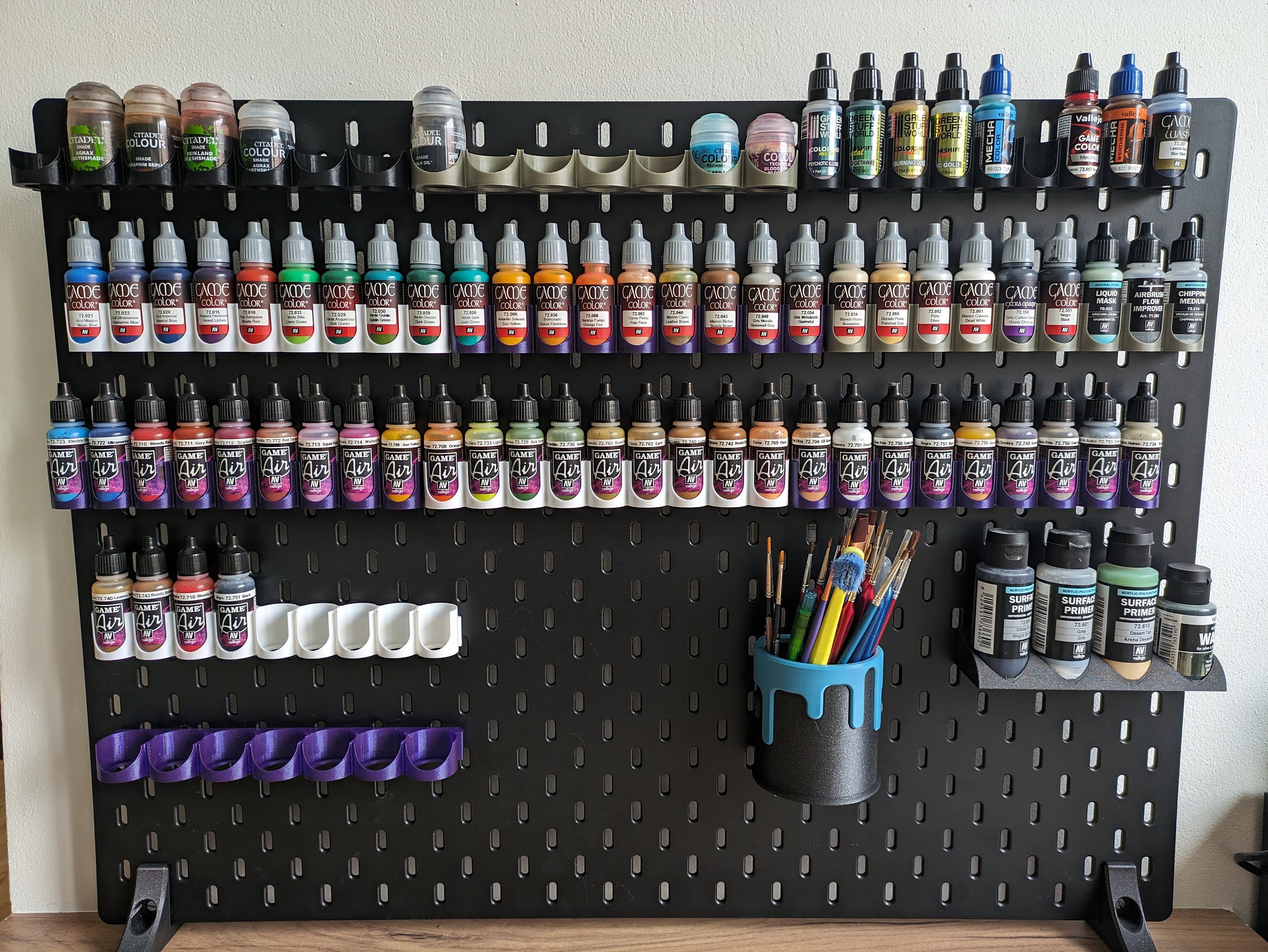 40x NEW Vallejo Paint Bottles XPRESS clear Bottles, With Security Ring 3D  Printed Dropper Bottle Colour Swatch Half Caps Light Grey 