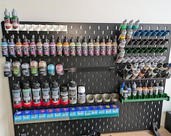 Magnetic Paint bottle holder for IKEA Skadis /Vallejo/Army Painter/Citadel/Green Stuff World