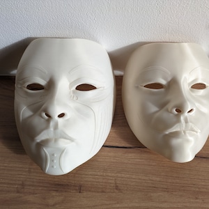 Geisha mask fully wearable/Japanese mask for Cosplay/Japanese Folclore/Cosplay accessory/Anime