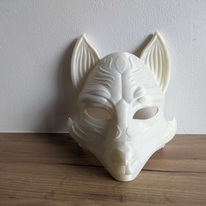 Anime mask - Kitsune/Fox mask/Japanese mask for Cosplay/Japanese Folclore/Cosplay accessory/Anime