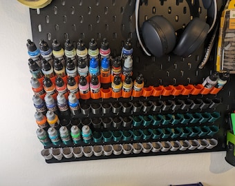 Paint dropper bottle holder for Vallejo, Army Painter, Green Stuff World  for IKEA SKADIS Pegboard Paint rack Paint storage, gift got him