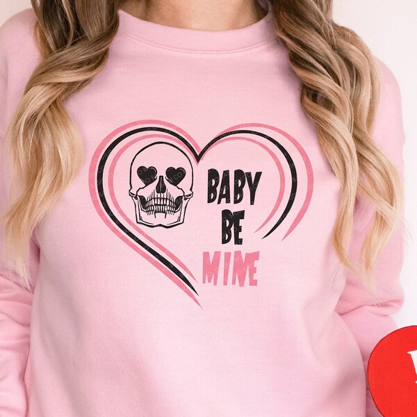 Valentine's Day Baby Be Mine SVG - Skull and Heart - Perfect for Cutting Machines