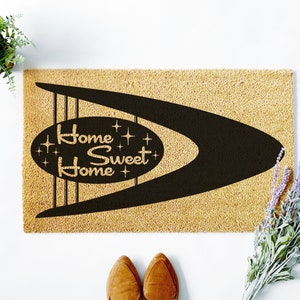 Mid-Century Modern Doormat Design & Home Sweet Home SVG Bundle - DIY Decor - SVG, Png, Dxf, Eps
