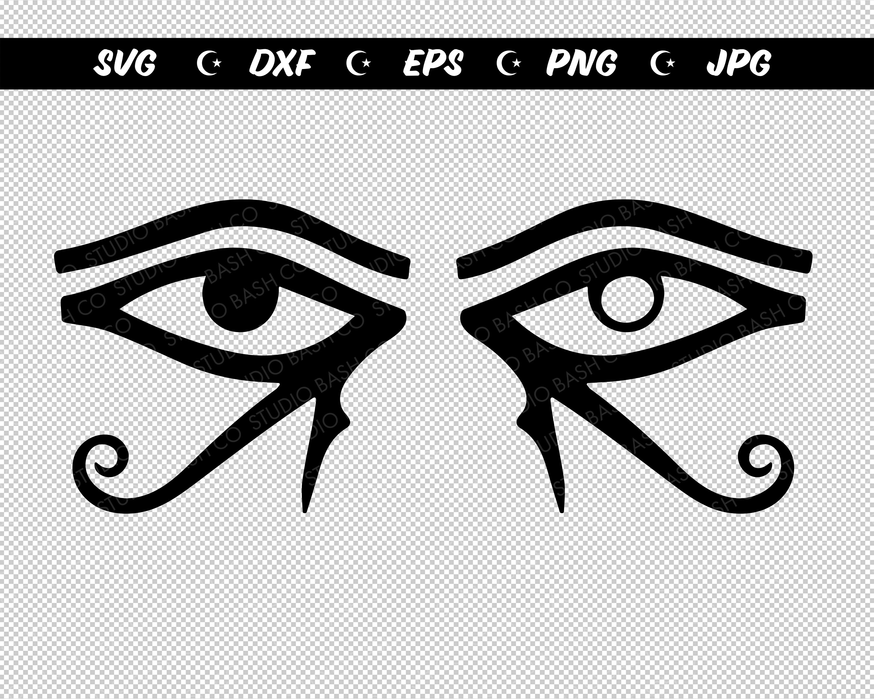 Egyptian Svg, Eyes of Horus, Eye for Ra and Eye of Thoth SVG, EPS, PNG