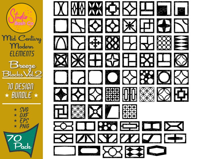 Breeze Blocks Vol. 2 Midcentury Modern 70 Design Breeze Etsy