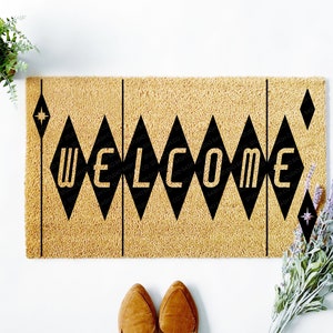 Retro Wycieraczka - Projekt Mid-Century dla Twojego Domu - Dekoracja DIY - SVG, Png, Dxf, Eps