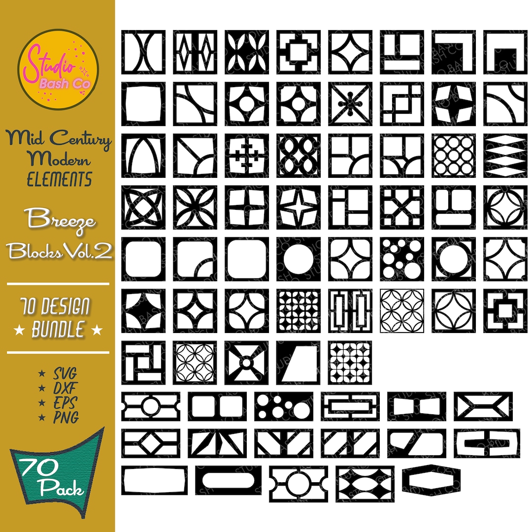 Breeze Blocks Vol. 2 | Mid-century Modern 70 Design - Breeze