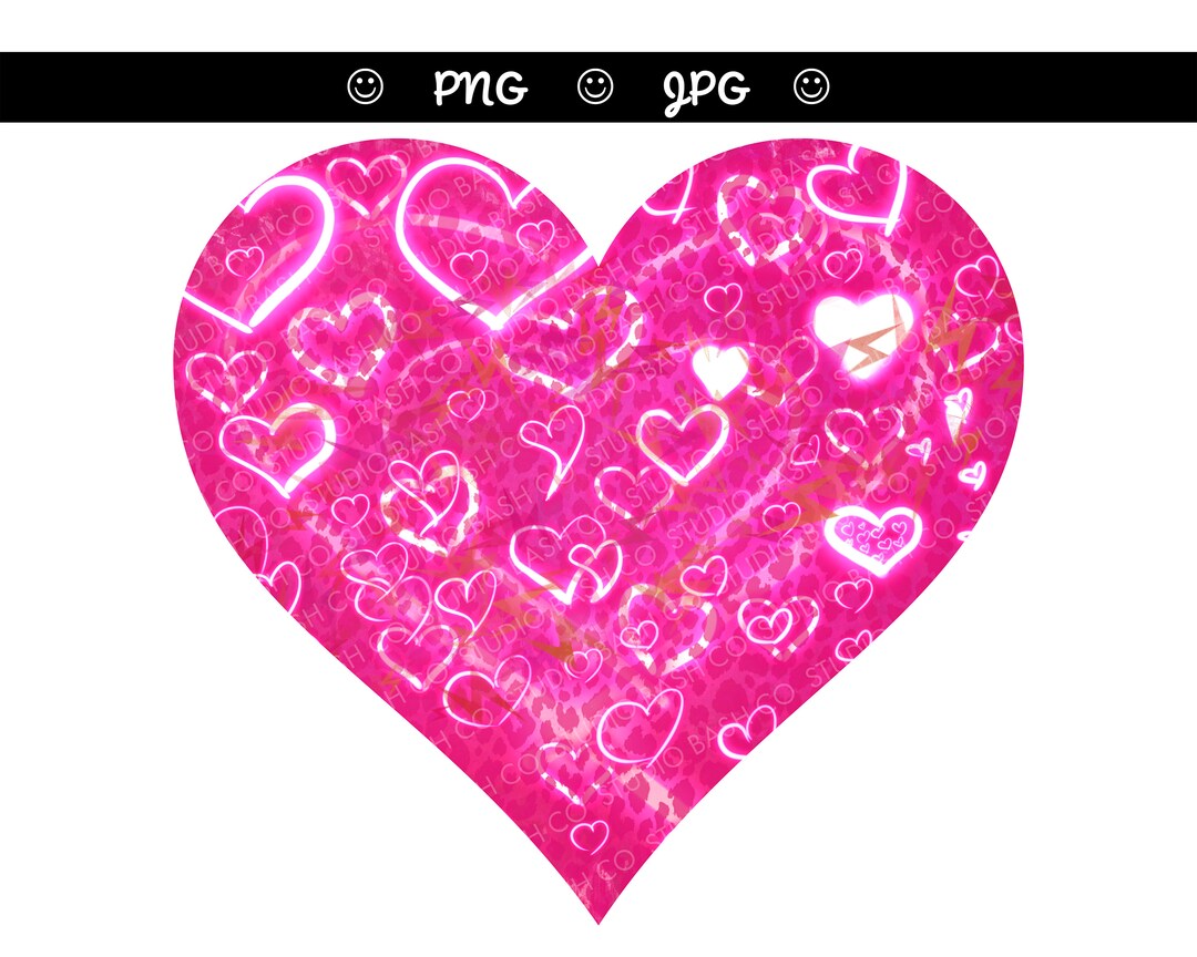 Valentine's Day Heart PNG Sublimation Design - Perfect for Custom Gifts ...