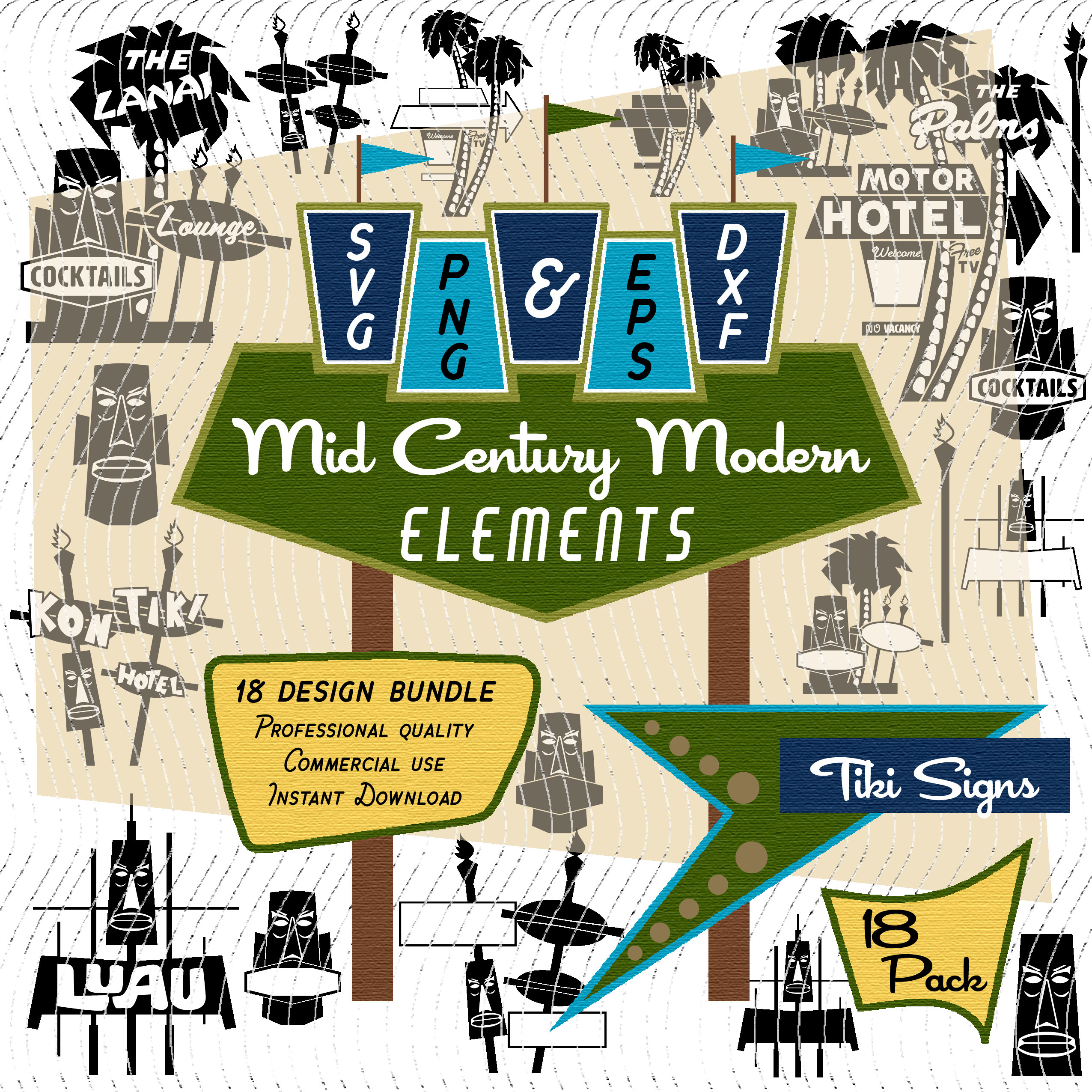 Tiki Signs | Mid-century Modern 18 Design Elements | Retro