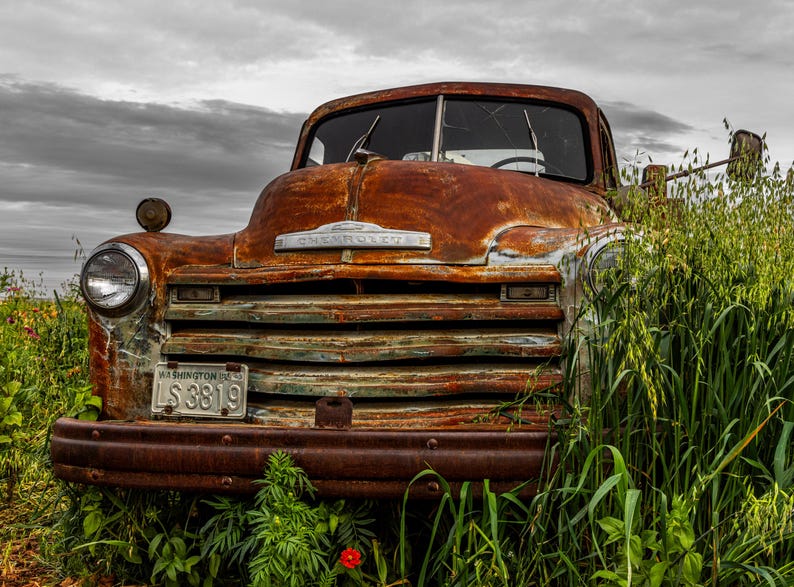 Abandoned, Chevy, Rusty, Wall Decor, Digital Download - Etsy