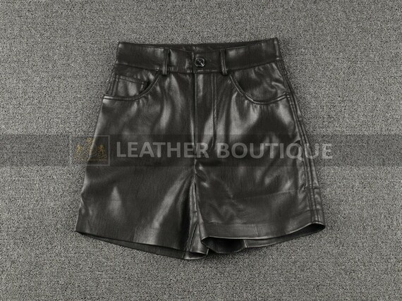 Womens Genuine Sheep Leather Shorts 