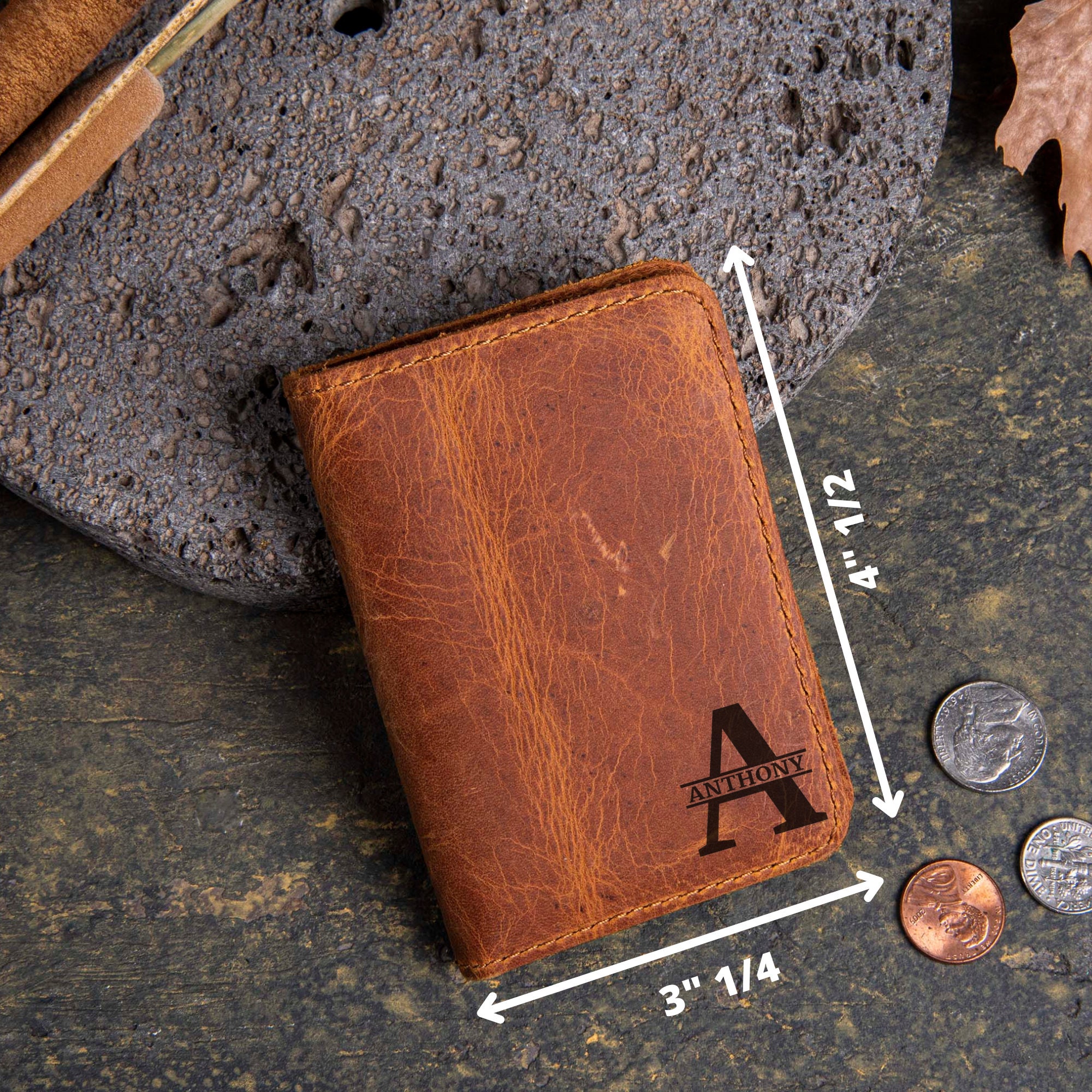 Custom Photo Engraved Wallet To My Man Genuine Leather Bifold Wallet