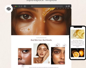 Squarespace-mall, Squarespace-webbplatsmall, spa-webbplats, hudvårdswebbplats, skönhetswebbplats, Squarespace 7.1-mall