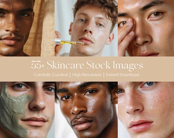 Skincare Stock Photos | Men's Beauty Images, Esthetician Business (Digital Download)