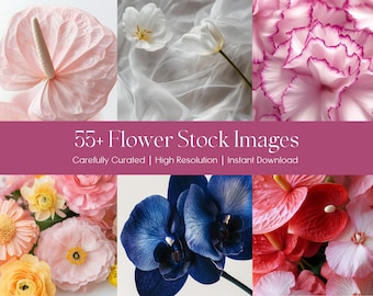 Floral Stock Photos | AI-Crafted Botanical Images (Digital Download)