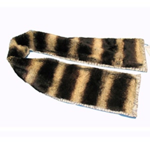 A1-005. Rabbit scarf dyed with leather profiles. <<SPECIAL PRICE>>