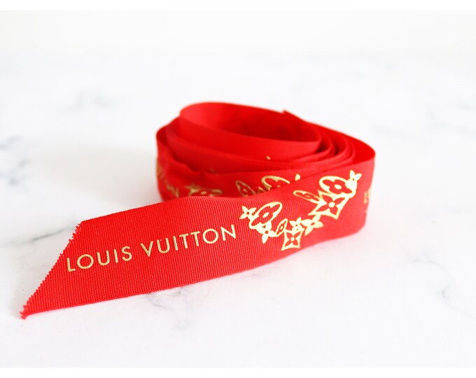 Red Louis Vuitton Ribbon Etsy