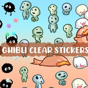Roet sprites Wara wara Kodama transparant transparant stickervel