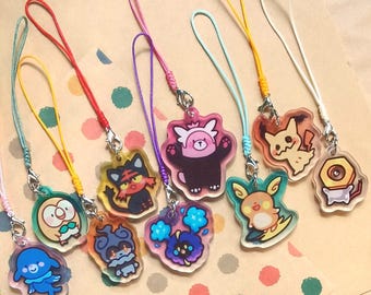 ポケモンミニチャーム（1.5インチ クリアアクリル）[Meowkuro] - Etsy 日本