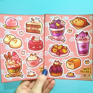 Hojas de pegatinas de dulces / Pegatinas decorativas laminadas impermeables de la serie Bakery