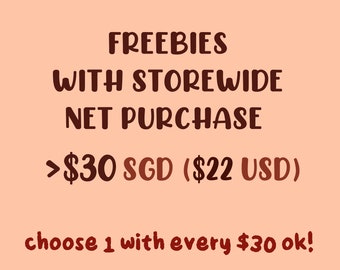 Freebies to claim with purchase!