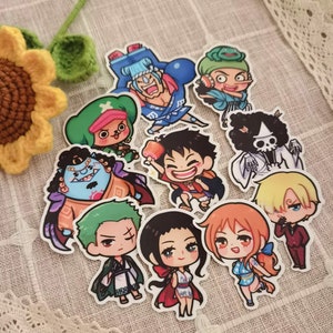 Niedliche Anime Chibi klare transparente glänzende Aufkleber
