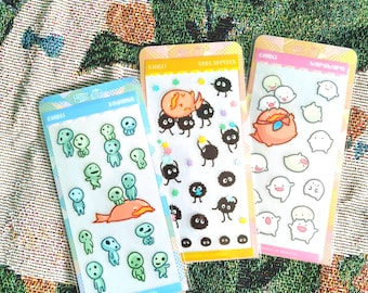 Soot sprites Wara wara Kodama Transparent Clear Sticker Sheet
