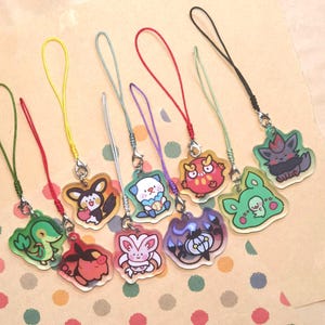 Gen 5 Pokes Phone charm mini keychain