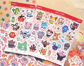 Gen 5 6 7 Pokes Sticker Sheets
