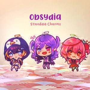 Obsydia Standee Keychains Nijisanji EN Girls Vtuber Acrylic Charms