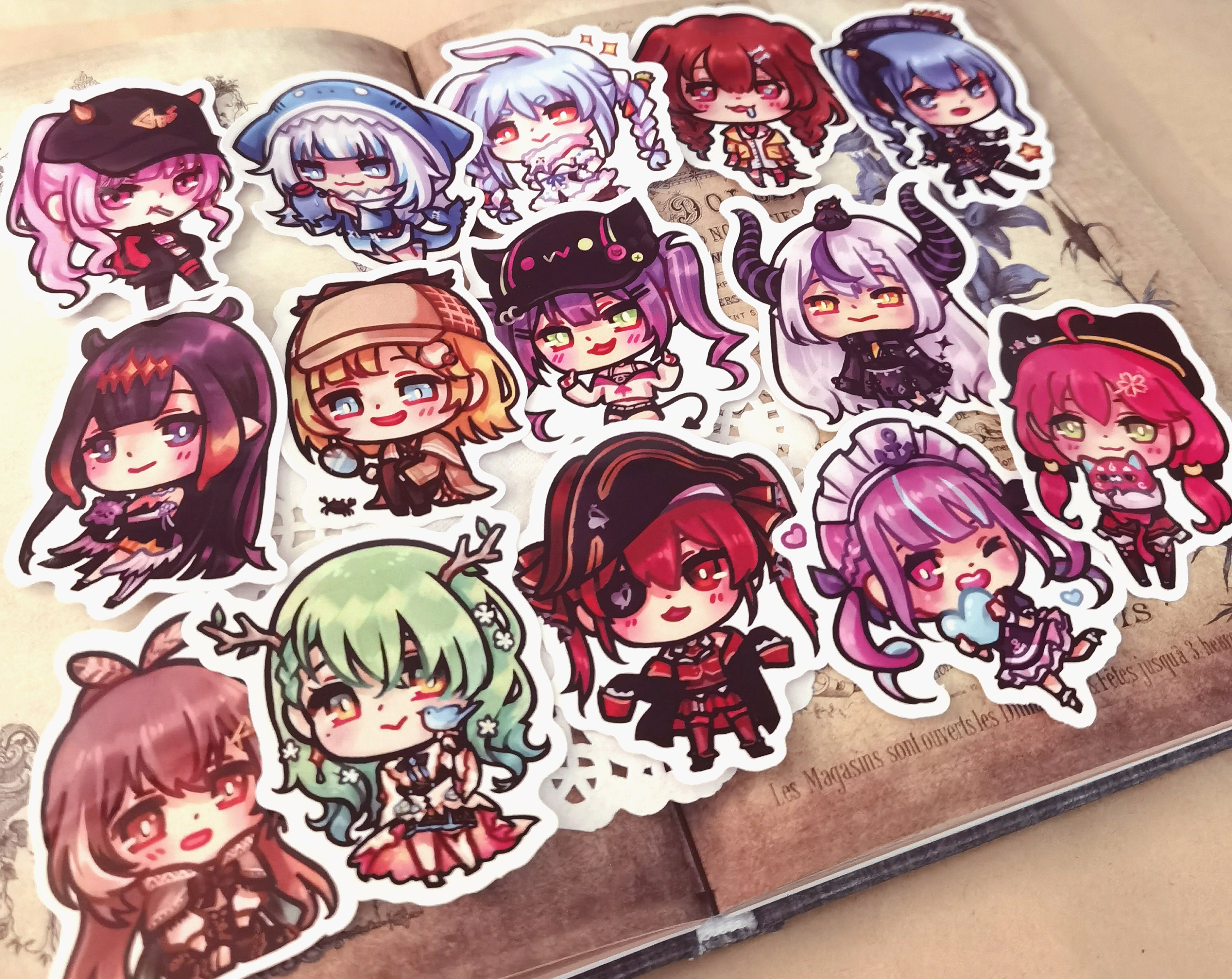 Hololive EN JP Vtuber Sticker Waterproof Laminated - Etsy India