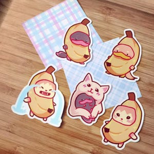 Bananenkatzen & Schnabeltier | Katzen Sticker Matt