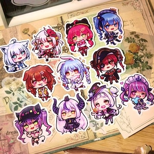 Hololive JP Vtuber Sticker Waterproof Laminated
