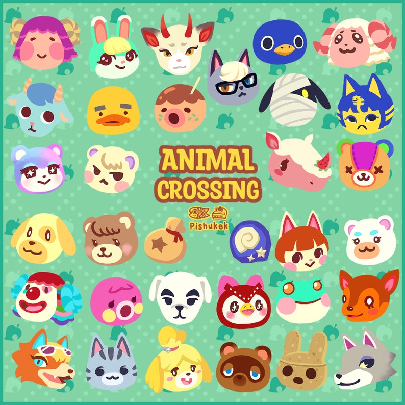 ACNH Animal Crossing Transparent Clear Stickers Waterproof - Etsy
