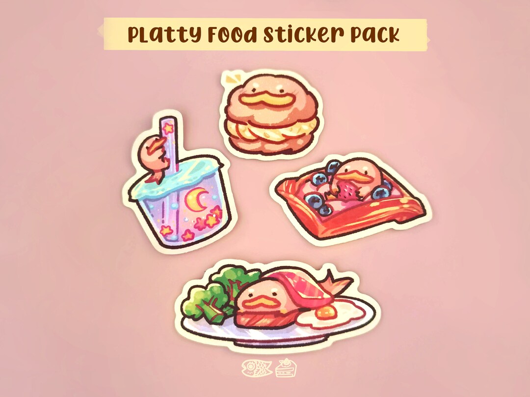 Platty Food Sticker Pack - Etsy