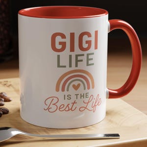 Gigi Life Is the Best Life Tasse - Boho Regenbogen Gigi Geschenk, süße Oma Kaffeetasse, Gigi Geburtstag oder Muttertagsgeschenk